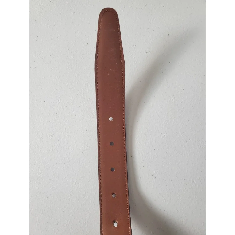 Brooks Brothers Belt Mens 40 Brown Genuine Leather Handcrafted Usa